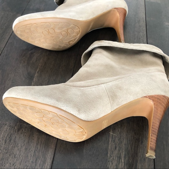 Coach Ankle Boots\Booties, Taupe, Suede, Size 9B - Picture 8 of 11